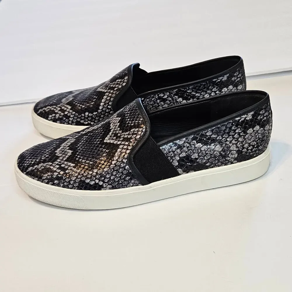 Vince Blair Snake Print‎ Platform Sneakers Granite Women's 7.5
